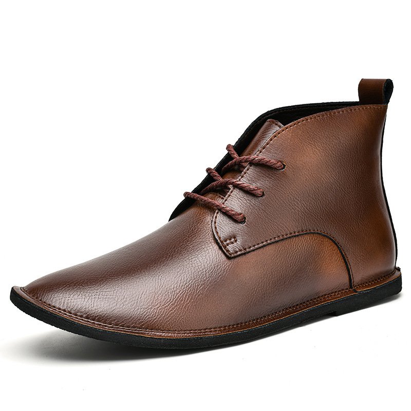 Genuine Leather Martin Vintage Fashion Leather Boots British Wild Soft Bottom Boots - الصورة 3