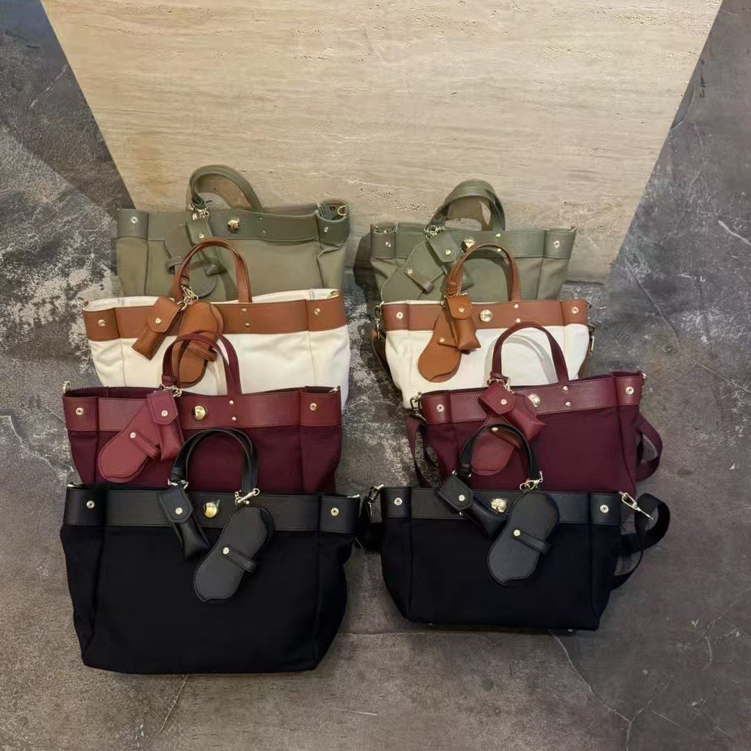 Textured Cowhide High Canvas Loose Crossbody Bag - الصورة 6