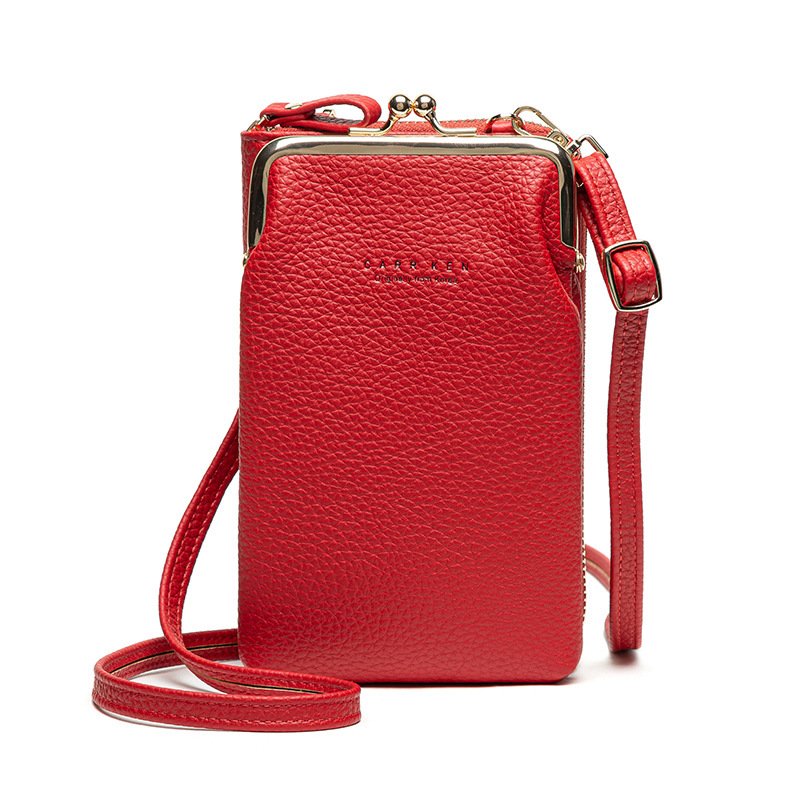 Korean Fashion Lychee Pattern Solid Color Diagonal Shoulder Bag - الصورة 7