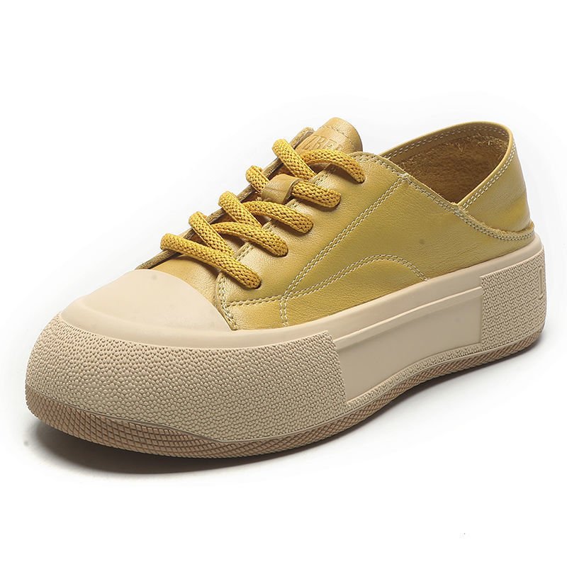 Thick Bottom All-matching Spring And Summer Flat Soft Bottom Not Tired Feet Wear Biscuits Pumps Casual Sneakers For Women - الصورة 2