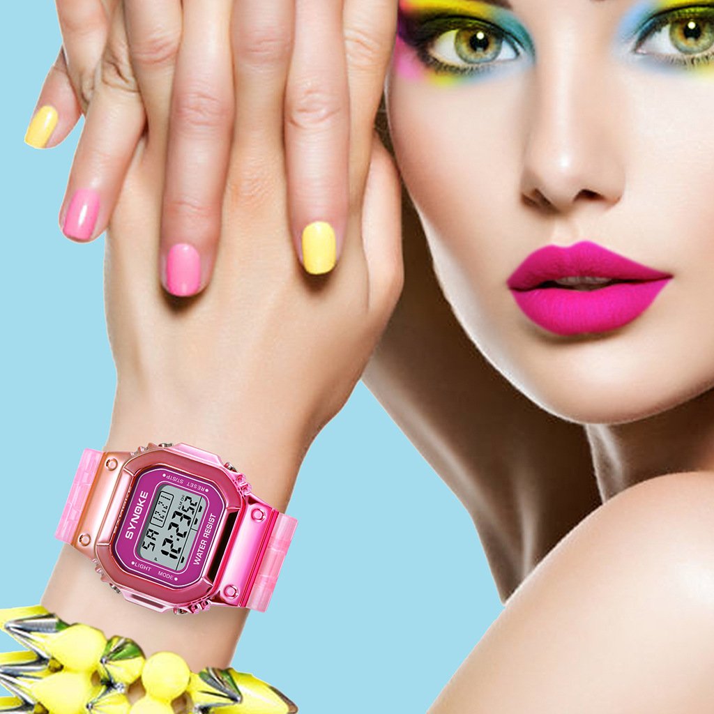 SYNOKE Colorful Chameleon Electronic Watch - الصورة 2