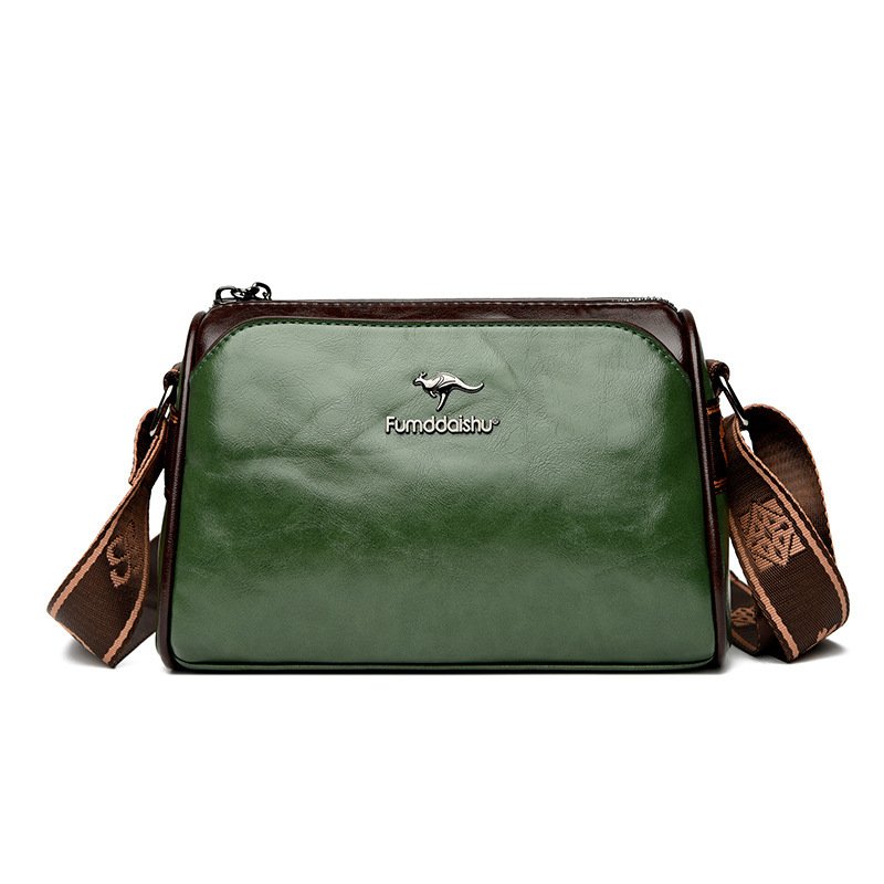 Oil Wax Leather Cross-border Trendy Women's Bag New Retro Double-sided - الصورة 7