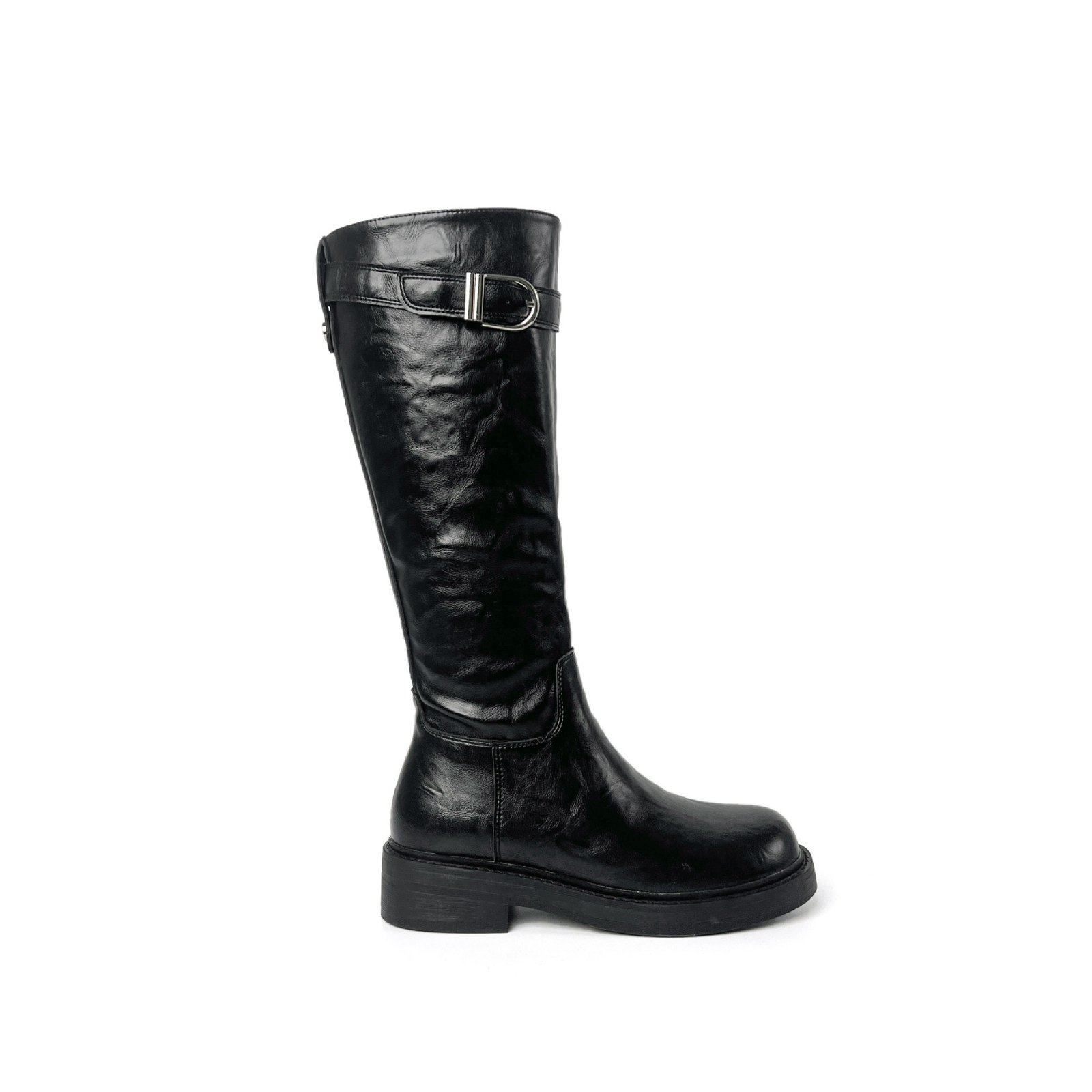 Women's Knee-high Black High-end Martin Boots - الصورة 4
