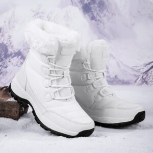 Fleece-lined Thickened Warm Wear-resistant Outdoor Hiking Shoes