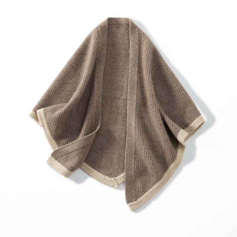 Triangular Binder Knitted Cashmere Shawl - الصورة 3