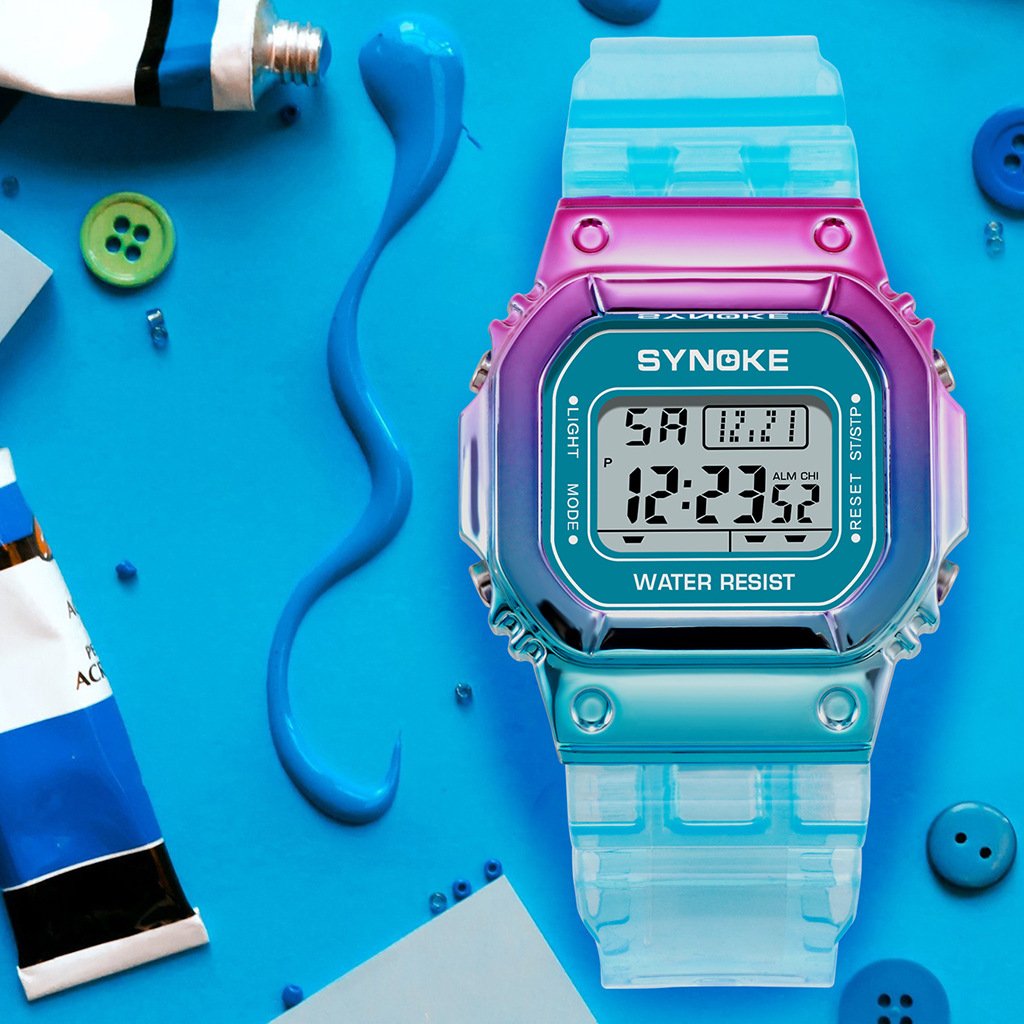 SYNOKE Colorful Chameleon Electronic Watch - الصورة 4