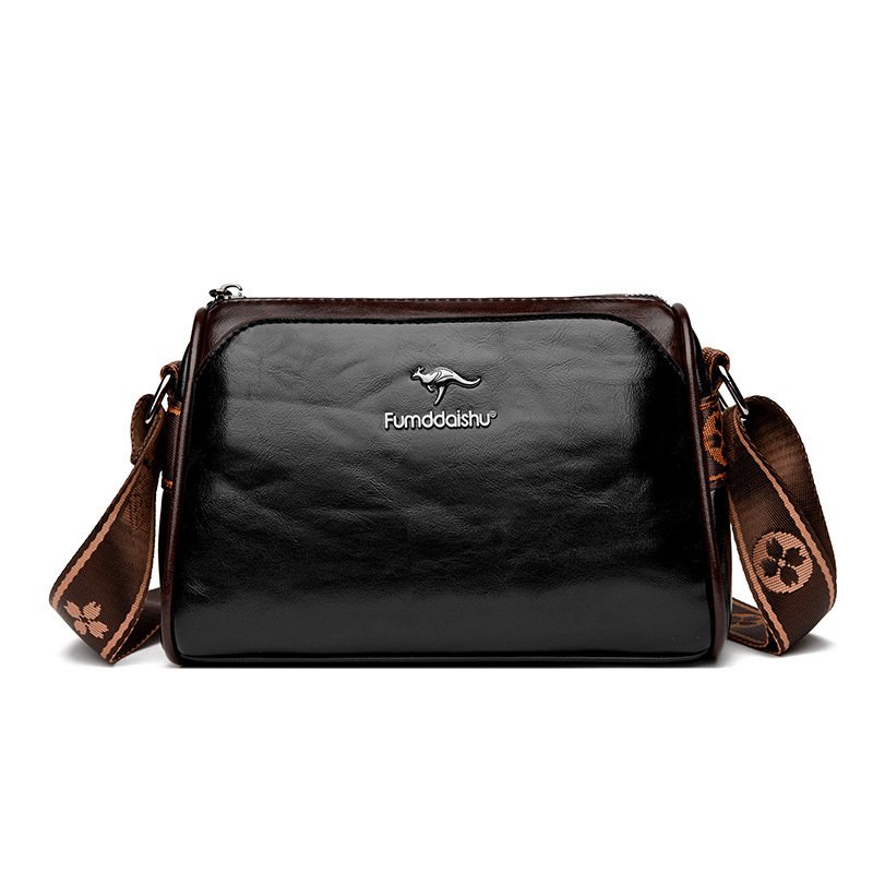 Oil Wax Leather Cross-border Trendy Women's Bag New Retro Double-sided - الصورة 3