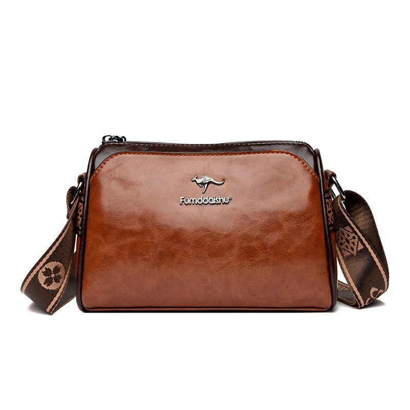 Oil Wax Leather Cross-border Trendy Women's Bag New Retro Double-sided - الصورة 5