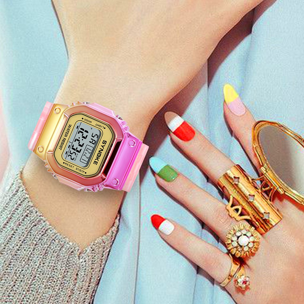 SYNOKE Colorful Chameleon Electronic Watch - الصورة 3