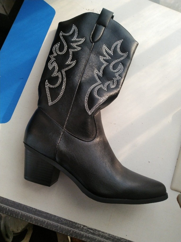 High Heel White Western Cowboy Knight Boots - الصورة 10