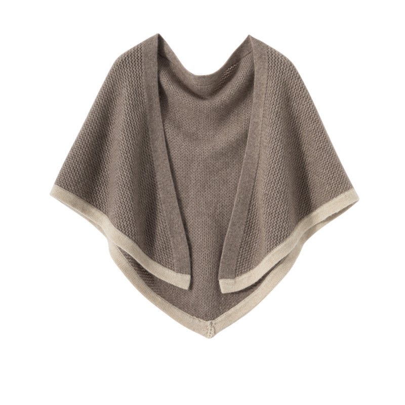 Triangular Binder Knitted Cashmere Shawl - الصورة 4