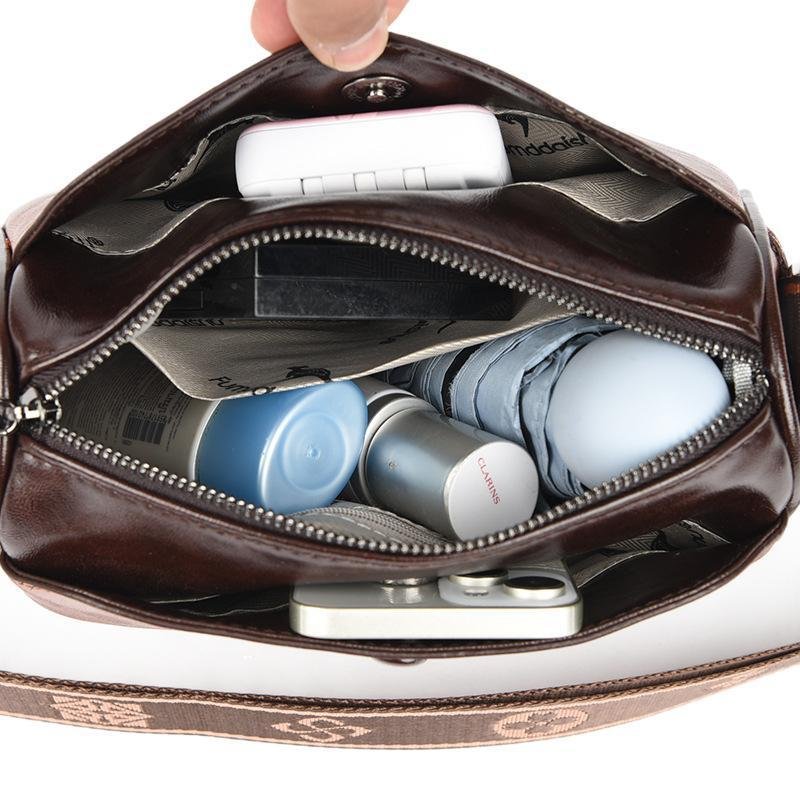 Oil Wax Leather Cross-border Trendy Women's Bag New Retro Double-sided - الصورة 2