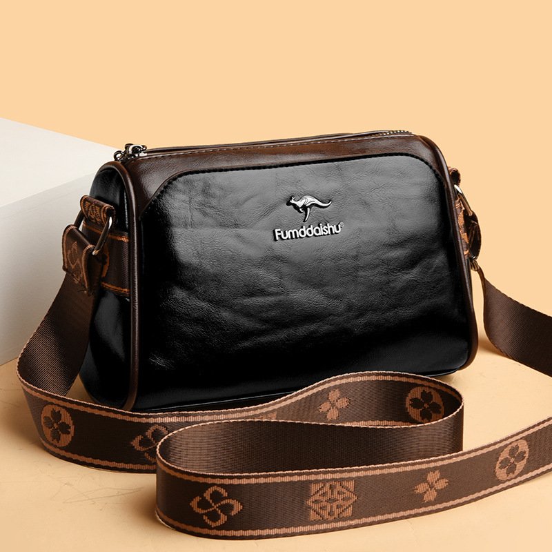 Oil Wax Leather Cross-border Trendy Women's Bag New Retro Double-sided - الصورة 9