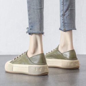 Thick Bottom All-matching Spring And Summer Flat Soft Bottom Not Tired Feet Wear Biscuits Pumps Casual Sneakers For Women
