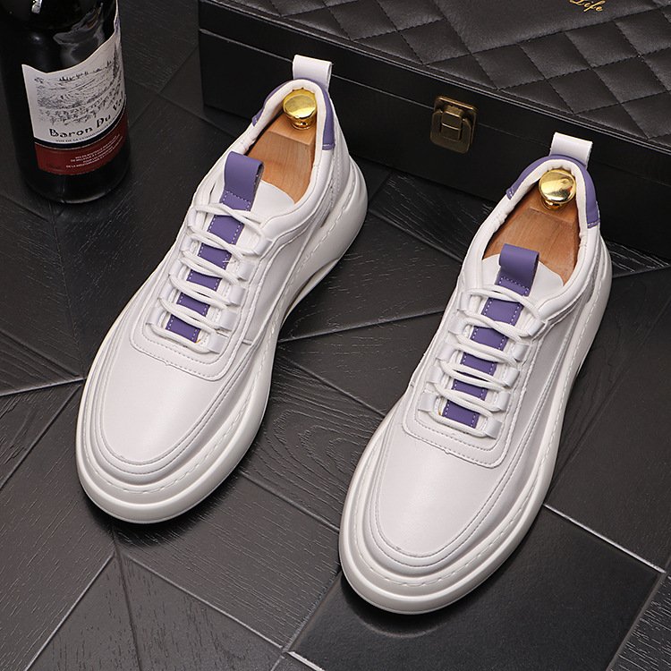Fashion Trendy Men's Casual Shoes With White Thick Sole - الصورة 5