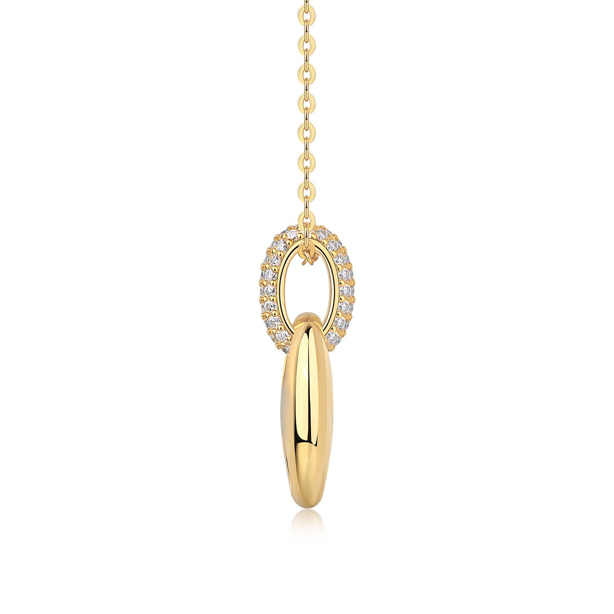 Cloud Roll And Cloud Spread - A Fashionable And Trendy Necklace Pendant Set With Top-quality Moissanite S925 And Silver Plated With Gold Can Be Tested With A Diamond Pen - الصورة 2