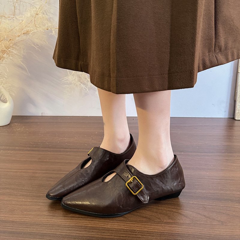 British-style Vintage Fashion Women's Leather Shoes - الصورة 3