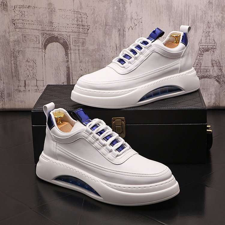 Fashion Trendy Men's Casual Shoes With White Thick Sole - الصورة 2