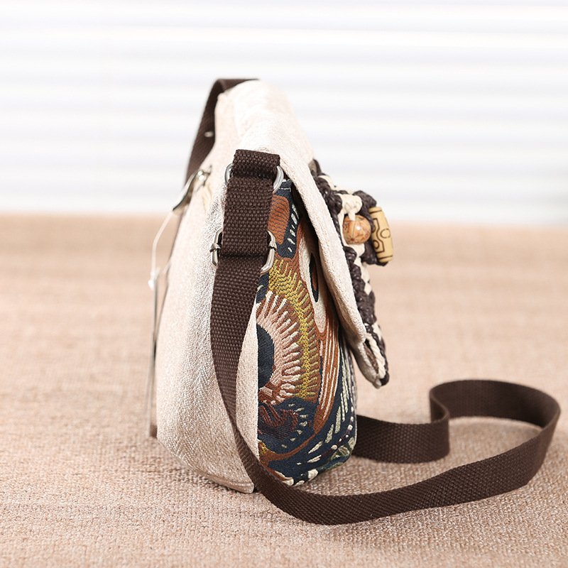 Ethnic Style Women's Shoulder Canvas Messenger Bag - الصورة 2