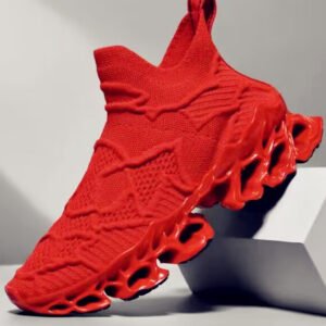 Men's Summer New Breathable Running Shoes Trendy Fashion Platform Fly Woven Mesh Casual