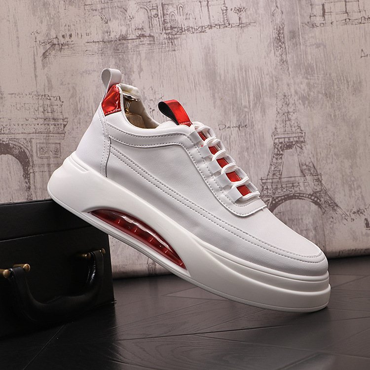 Fashion Trendy Men's Casual Shoes With White Thick Sole - الصورة 4