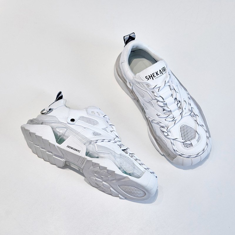 Daddy Shoes Women's Ins Trend New Thick-soled Mesh Breathable Sneakers - الصورة 6