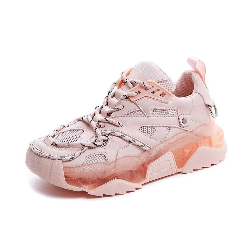 Daddy Shoes Women's Ins Trend New Thick-soled Mesh Breathable Sneakers - الصورة 5