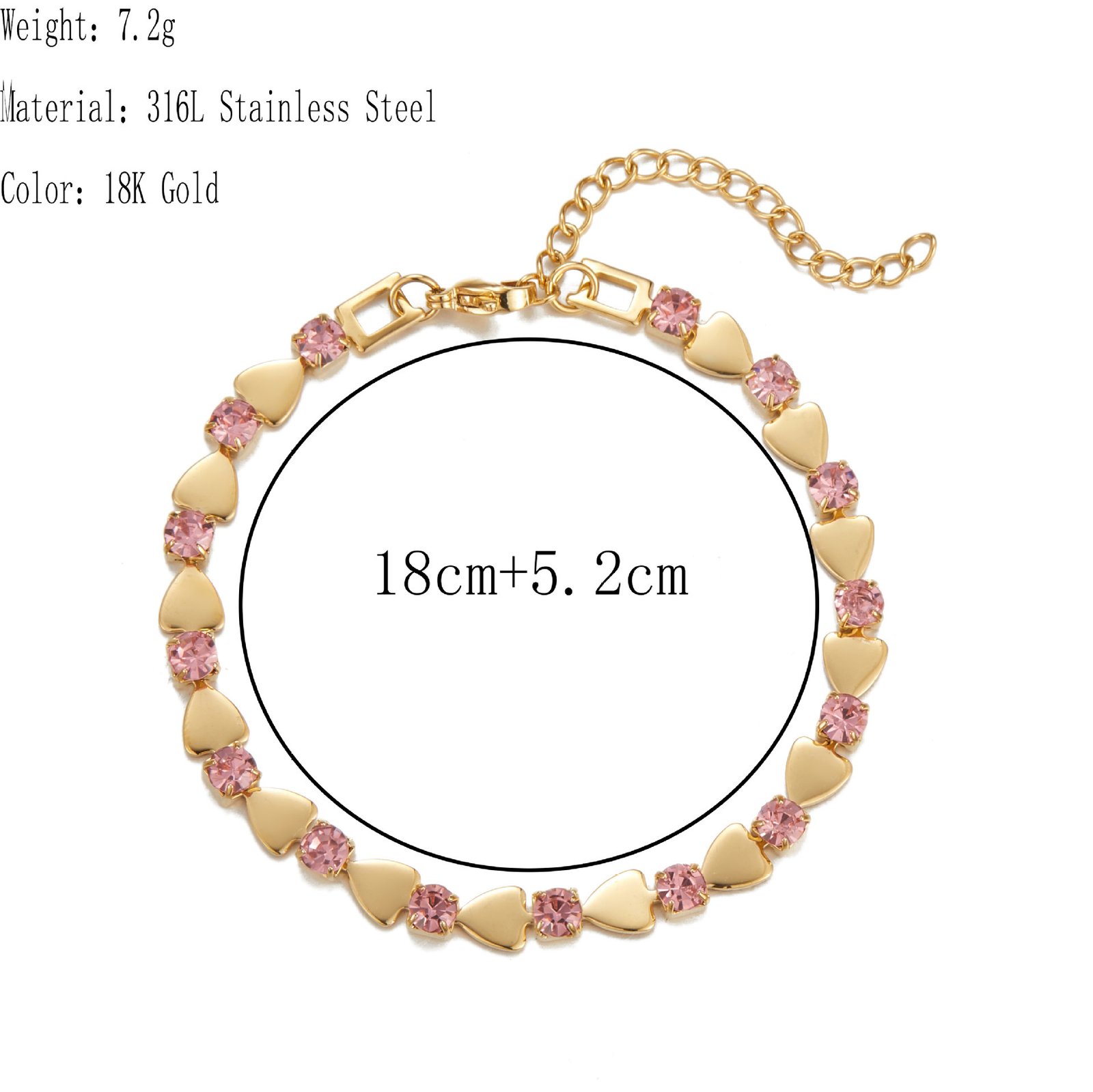 Fashionable 18K Titanium Steel Bracelet Hip-hop And Niche Style - الصورة 4