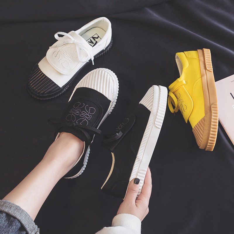 Korean Clamshell Canvas Female Niche Fashion Casual Small White Shoes - الصورة 2