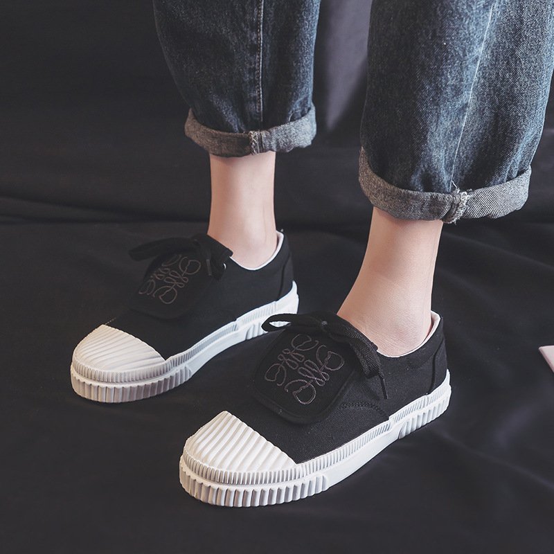 Korean Clamshell Canvas Female Niche Fashion Casual Small White Shoes - الصورة 4