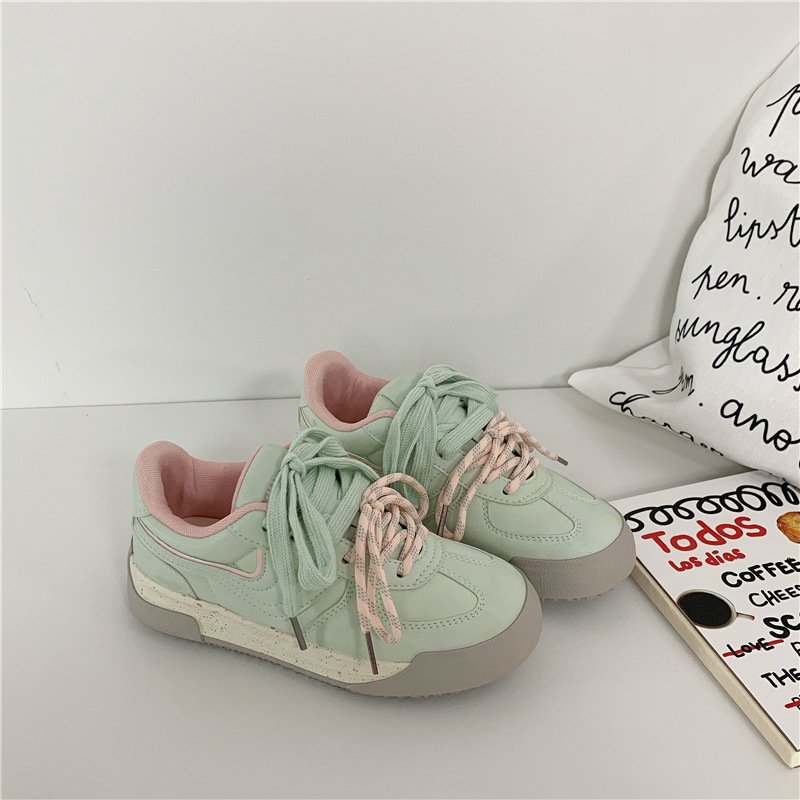 Sports And Leisure Korean Style Versatile Platform Student Sneakers - الصورة 4