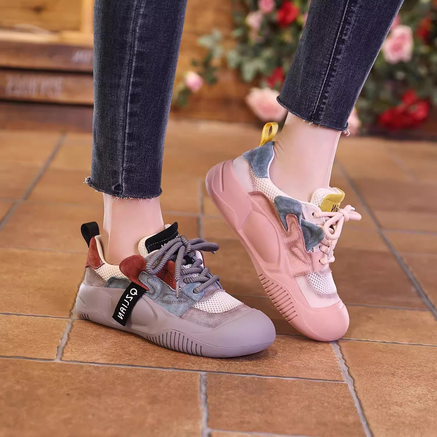 Women's Platform Lightweight Mesh Surface Shoes - الصورة 2