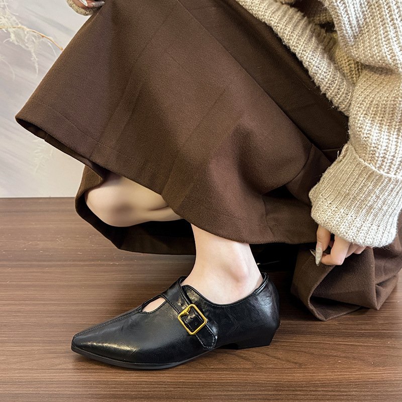British-style Vintage Fashion Women's Leather Shoes - الصورة 7
