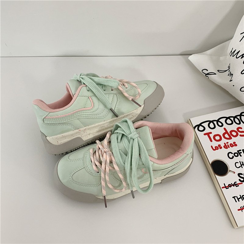 Sports And Leisure Korean Style Versatile Platform Student Sneakers - الصورة 5