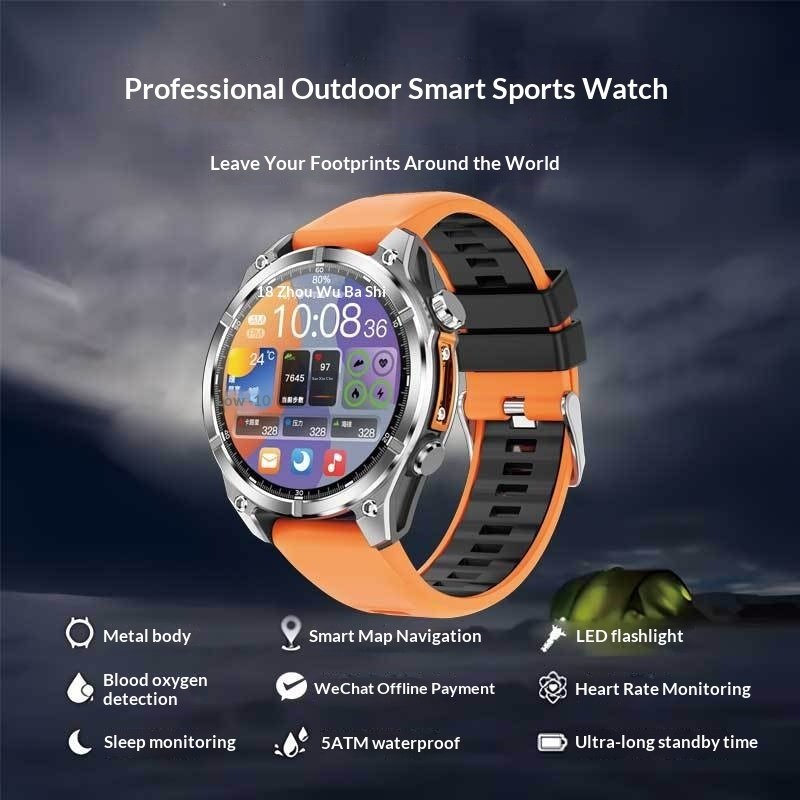 Running And Hiking Lighting Lamp Outdoor Sports Smartwatch - الصورة 5