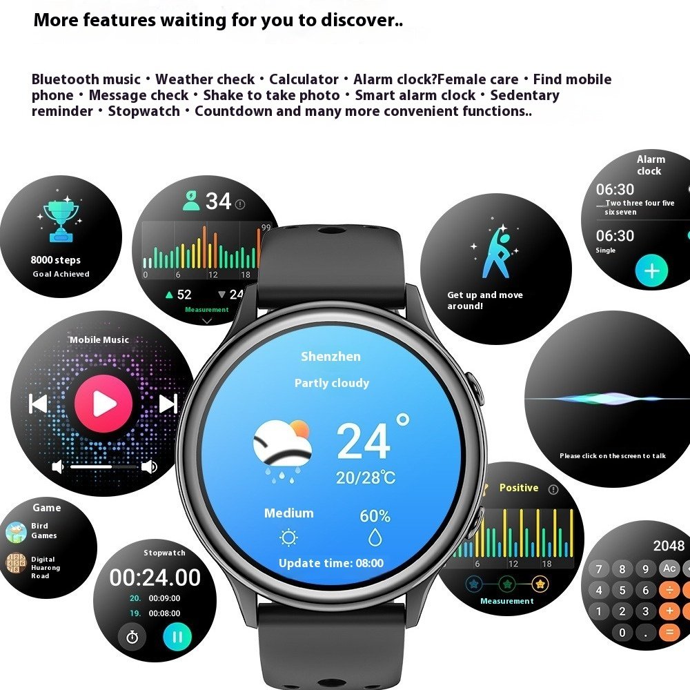 Bluetooth Calling Heart Rate Sleep Monitoring Watch - الصورة 8
