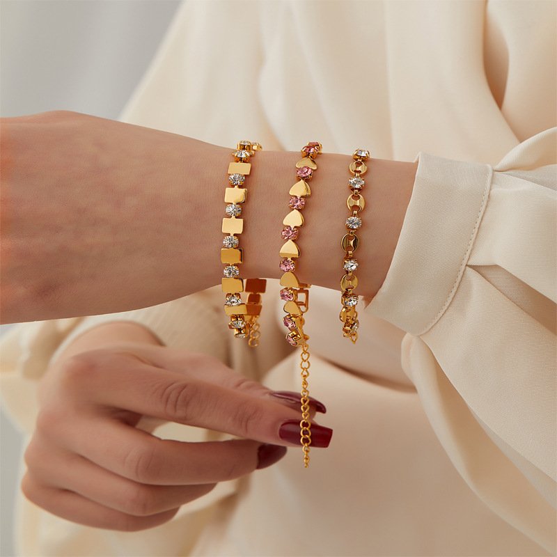 Fashionable 18K Titanium Steel Bracelet Hip-hop And Niche Style - الصورة 5