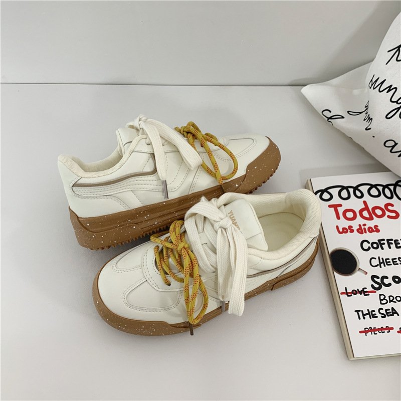 Sports And Leisure Korean Style Versatile Platform Student Sneakers - الصورة 2