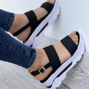 Platform Sports Women's Buckle Wedge Plus Size Beach Sandals