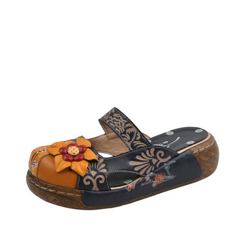 European And American Summer Thick Bottom Flat Bottom Color Matching Candy Color Ladies Toe Sandals - الصورة 3