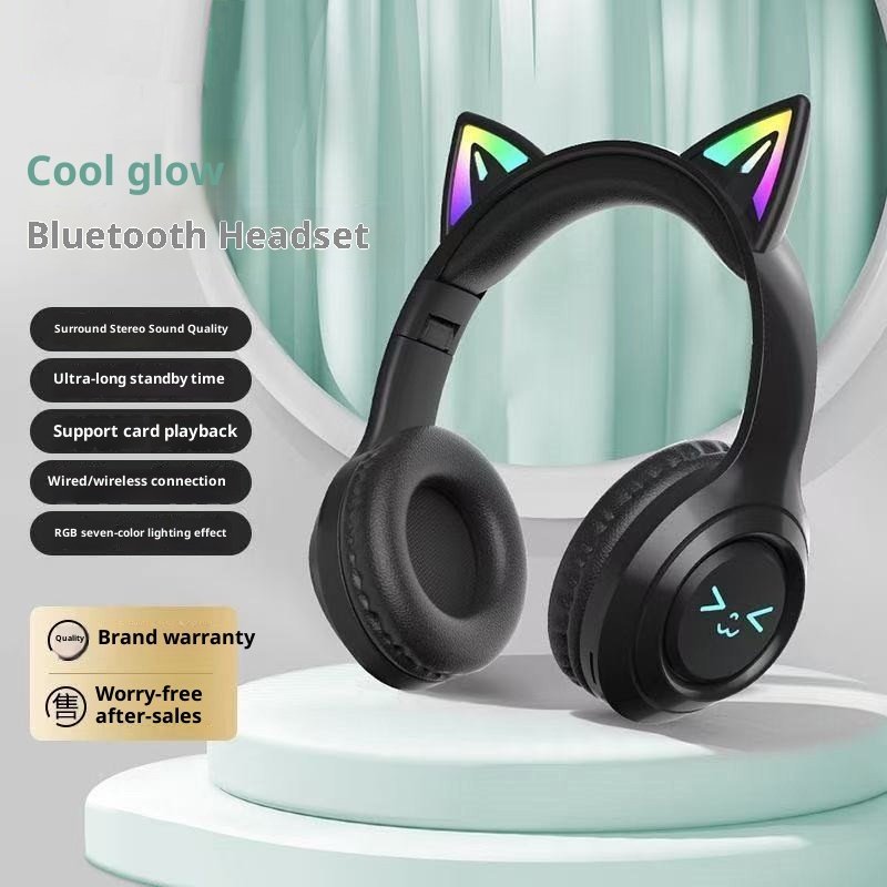 Cute Cat Ear Wireless Bluetooth Headphones - الصورة 8