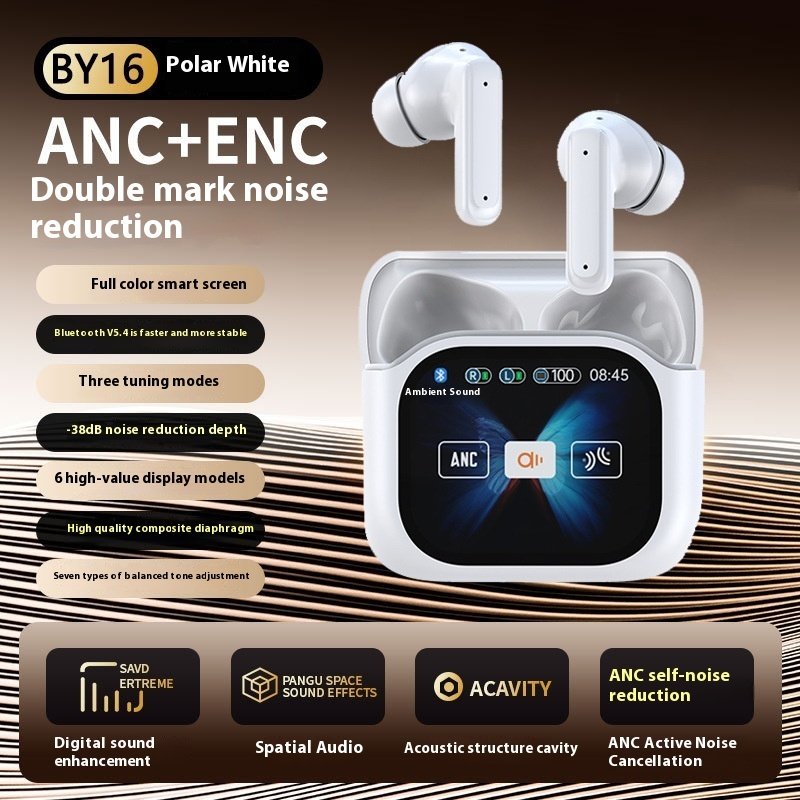In-ear Bluetooth Headset With Screen Noise Reduction Transparent Large Color Screen - الصورة 7