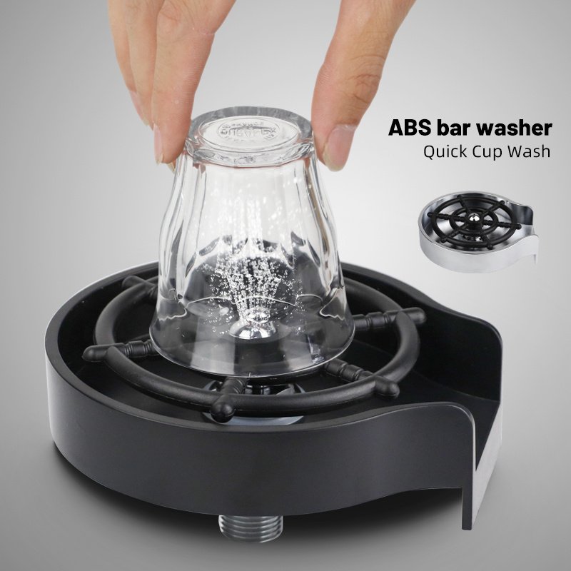 Bar Counter Cup Washer Sink High-pressure Spray Automatic Faucet Coffee Pitcher Wash Cup Tool Kitchen - الصورة 2