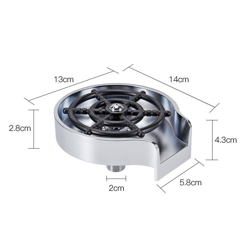 Bar Counter Cup Washer Sink High-pressure Spray Automatic Faucet Coffee Pitcher Wash Cup Tool Kitchen - الصورة 7