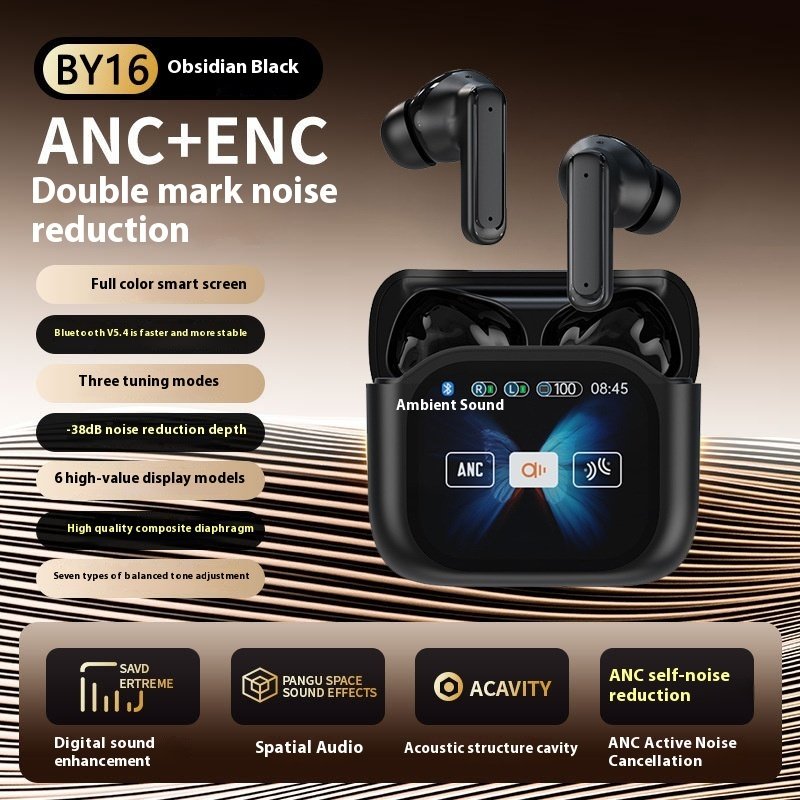 In-ear Bluetooth Headset With Screen Noise Reduction Transparent Large Color Screen - الصورة 8