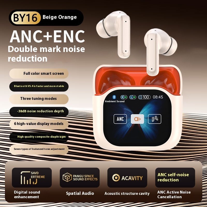 In-ear Bluetooth Headset With Screen Noise Reduction Transparent Large Color Screen - الصورة 6