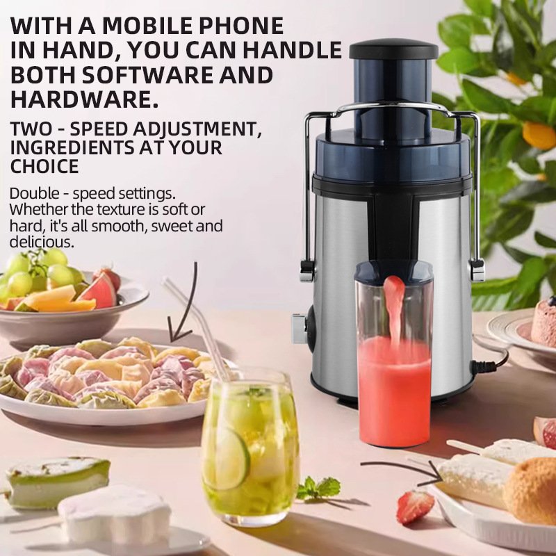 High-Capacity Multi-Function Cold-Press Juicer For Home Use - الصورة 2