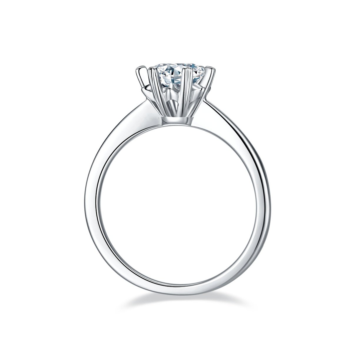 Dance Of Wind And Snow - A Wedding Ring Set With 1-carat Top-quality Moissanite S925 Silver And Platinum-plated Diamond. The Ring Can Be Inspected With A Diamond Pen - الصورة 5
