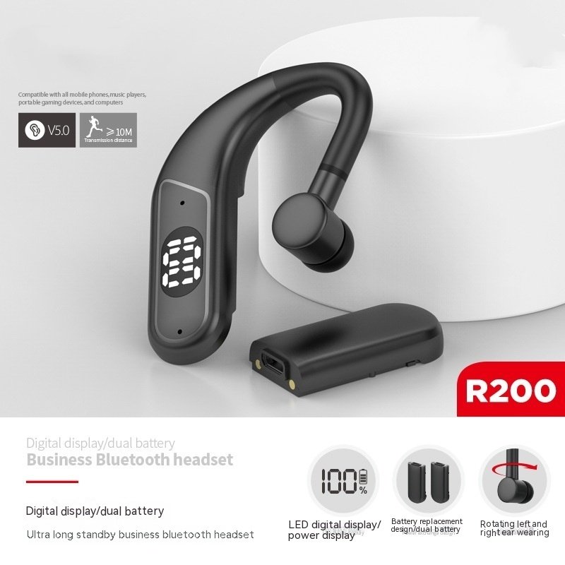 Digital Display Ear Hook Sports Headset - الصورة 5