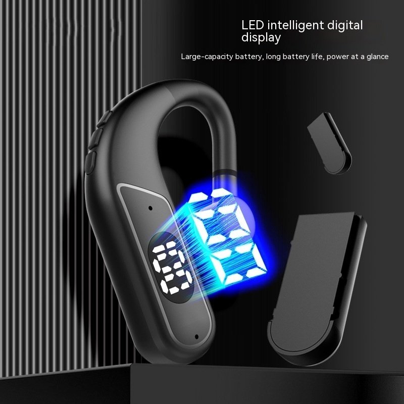 Digital Display Ear Hook Sports Headset - الصورة 6